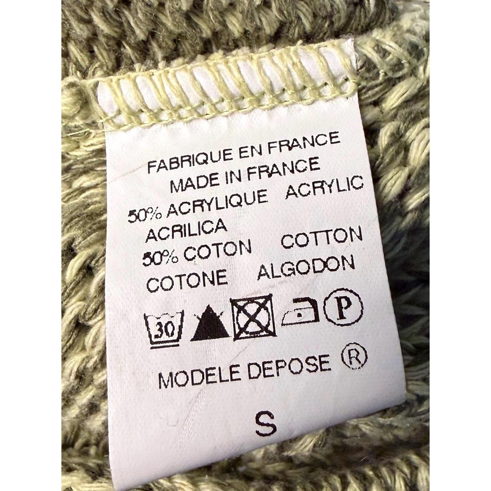 Vintage 90s Belamie Asymmetrical Knit Sweater Cottagecore Boho | Size Small - Picture 5 of 5